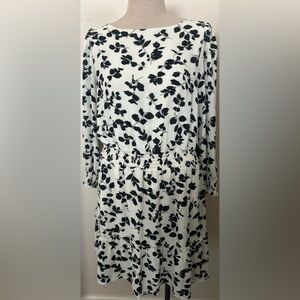 Ralph Lauren Black Floral Long Sleeve Dress